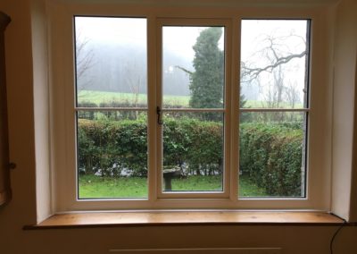 woodgrain windows inside